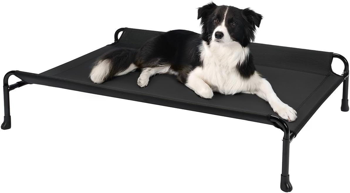 Veehoo Elevated Dog Bed with Guardrail for Ultimate Comfort