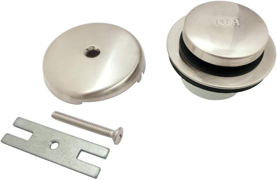 Kingston Brass Easy Touch Toe-Tap Tub Drain Kit in Polished Nickel