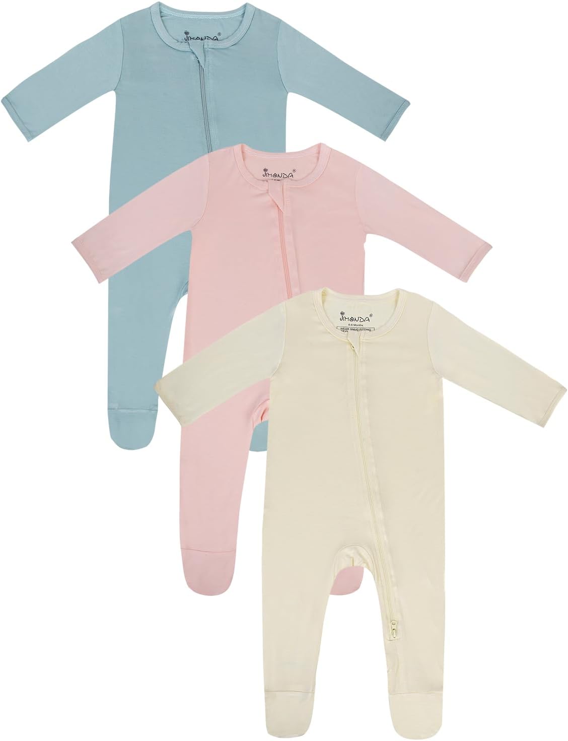 Jimonda Baby Romper Unisex Zip-Up Sleepers for Comfort