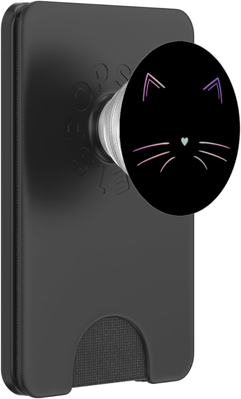 Rainbow Cat Face PopWallet for MagSafe - Cute Mobile Accessory