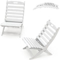 Xavier Folding Adirondack Chairs Set of 2 - Portable Wave Design