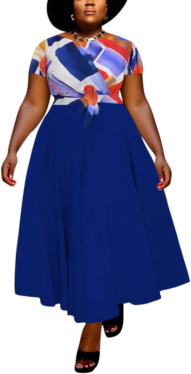 BFFBABY Plus Size A Line Dress for Women Summer Casual Wear