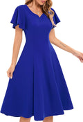 Wedding Guest Dress Fit and Flare Tea-Length - Vintage Short