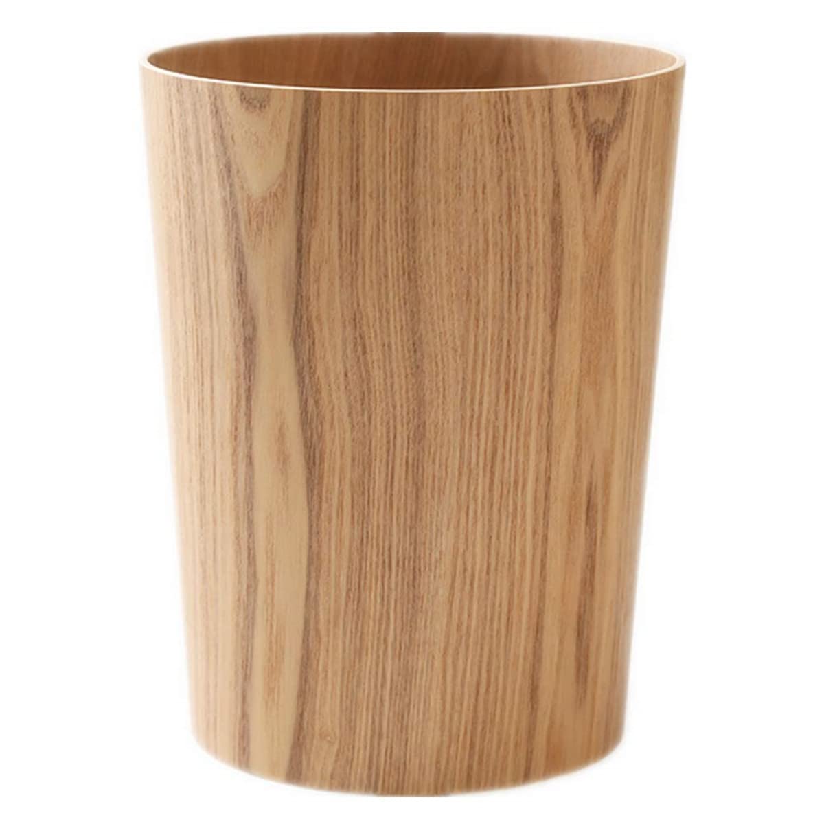 Natural Wood Trash Can for Home or Office - Stylish Wastebasket