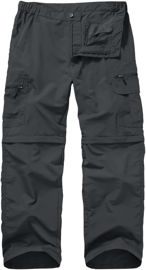 Fishing Hiking Pants for Men - Waterproof Quick Dry Convertible