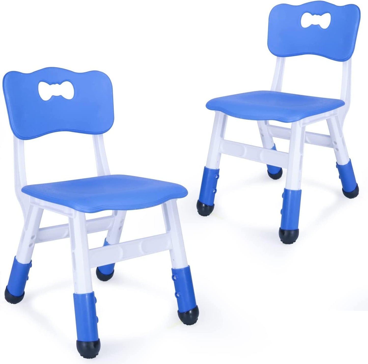 Adjustable Kid Chairs Indoor for Ages 2-6 - 2-Pack Navy Blue