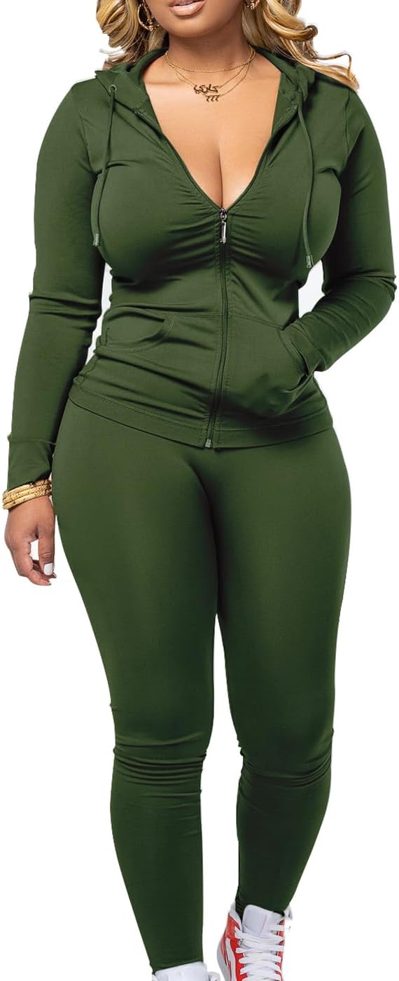 Mrskoala Two Piece Outfits for Women Jogger Sets Workout Suits