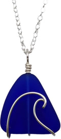 Handmade Hawaii Wire Wrapped Sea Glass Necklace - Aloha Gift Ready