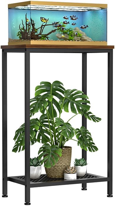 10 Gallon Fish Tank Stand for Home Office, 2-Tier Design