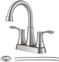 PARLOS Swivel Spout 2-Handle Brushed Nickel Bathroom Sink Faucet