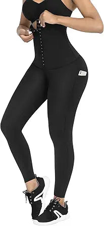 High Waisted Corset Leggings for Women with Tummy Control