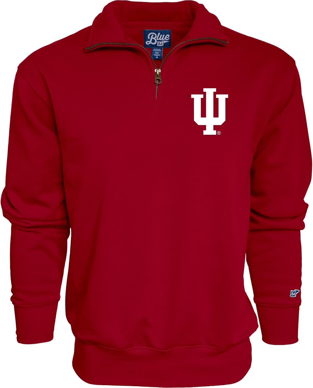 Indiana Hoosiers Men's Quarter Zip Sweatshirt by Blue 84