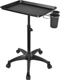 Salon Rolling Tray Cart - Height Adjustable Styling Tray