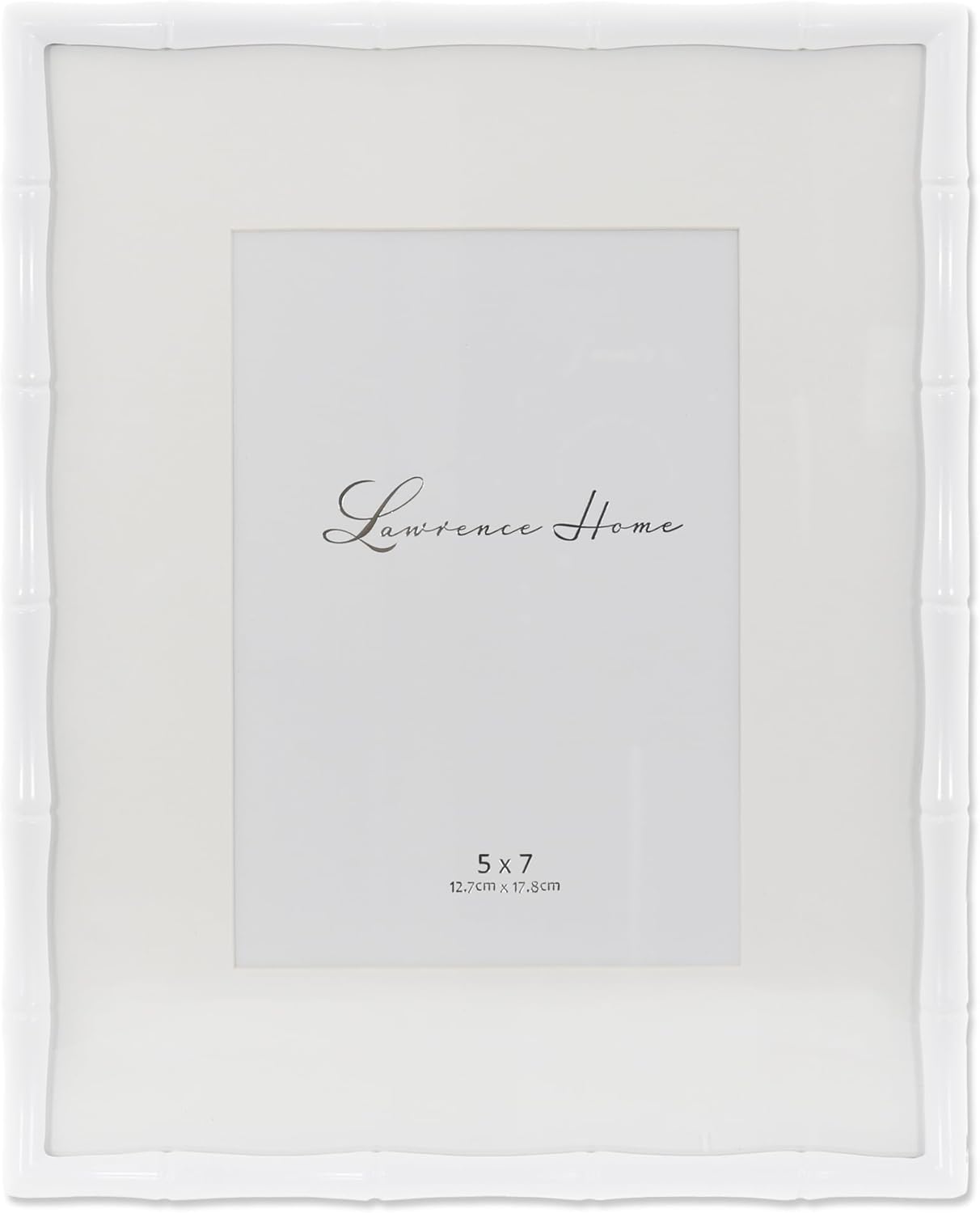 Elegant 8x10 Cast Metal Picture Frame with Bamboo Design