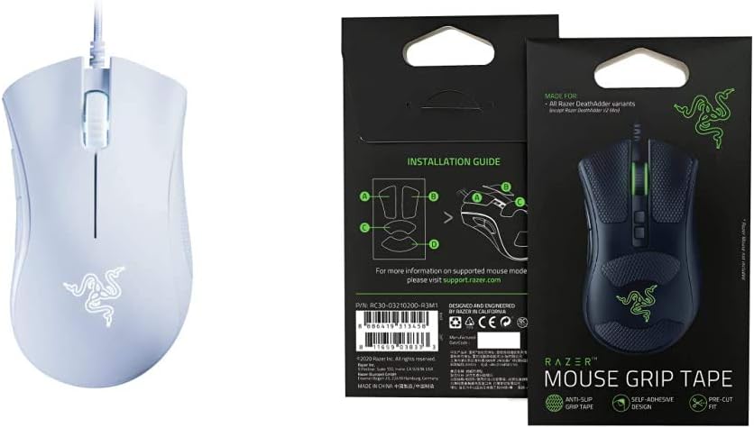 Razer DeathAdder Essential: 6400 DPI Optical Sensor + Anti-Slip Grip Tape