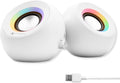 X9 Performance White Computer Speakers with RGB Lighting - Compact