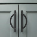 Amerdeco Matte Black Cabinet Pulls 5 in (128MM) Hole Centers - Sleek