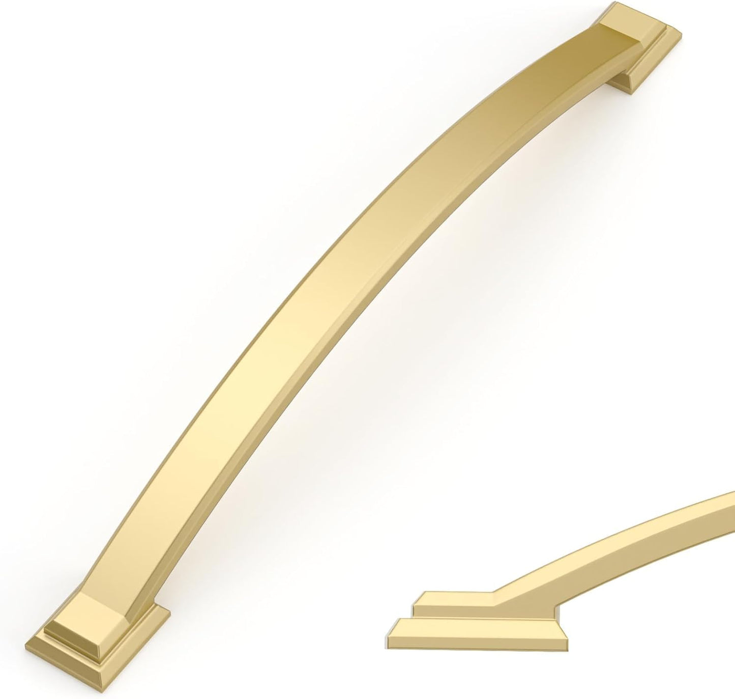 Amerdeco 10 Pack Brushed Gold Cabinet Pulls for Kitchen Cabinets