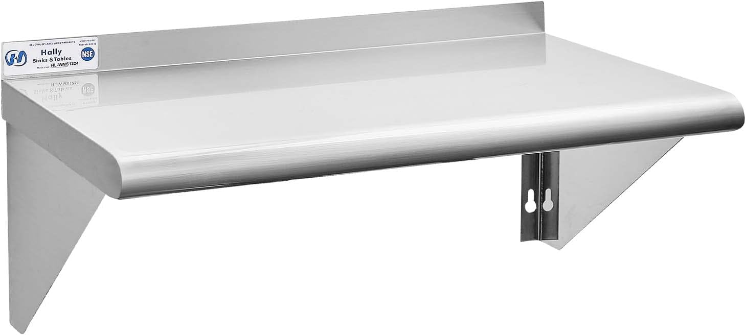 Hally Stainless Steel Shelf 12 x 24 Inches for Kitchen Use