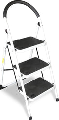 3 Step Ladder Folding Lightweight Step Stool with Wide Anti-Slip Pedal