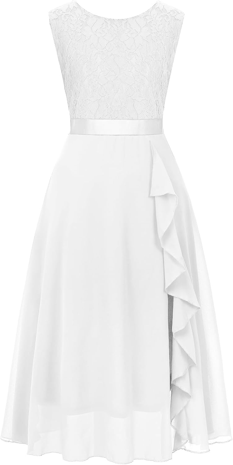 Girls Floral Lace Dress for Easter and Special Occasions