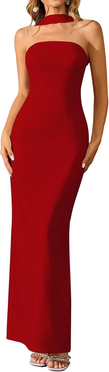 Elegant Summer Bodycon Maxi Dress for Women by HTZMO