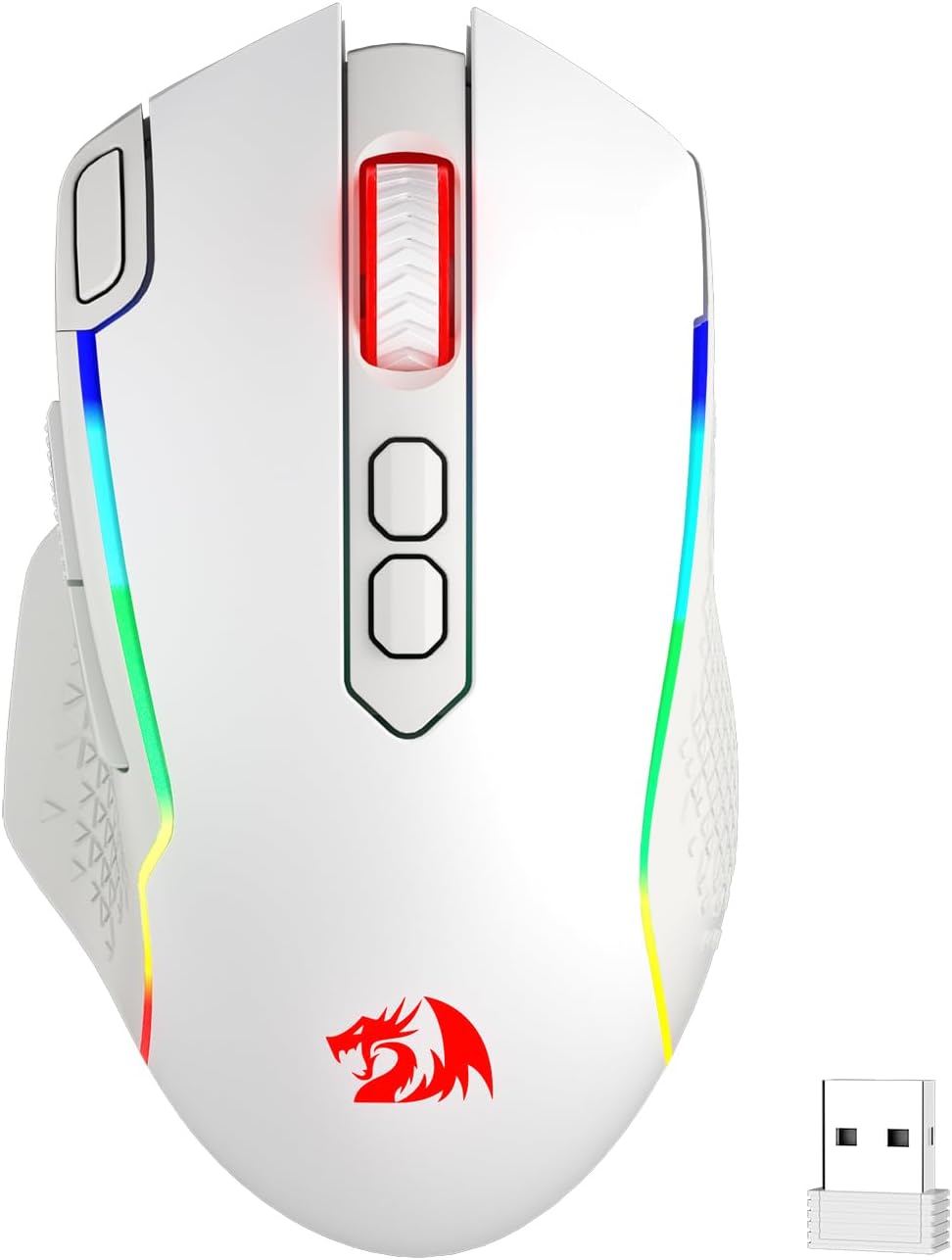 Redragon M810 Pro Wireless Gaming Mouse - 10000 DPI, Rapid Fire, RGB Backlit