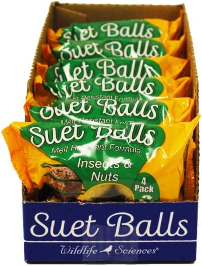 Wildlife Sciences Suet Balls 24 Pack for Wild Birds Feeding