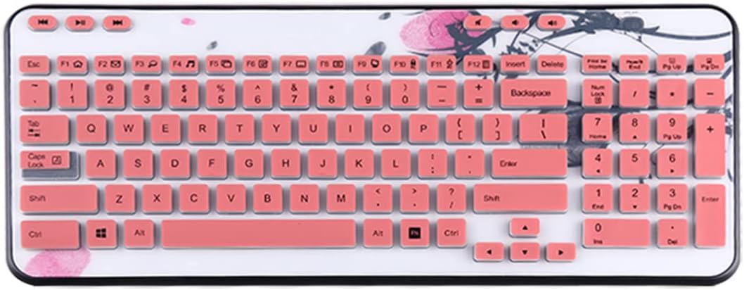 JuYuish Pink Silicone Keyboard Cover for Logitech MK360