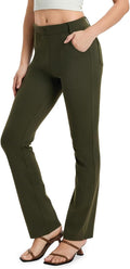 Yogipace Belt Loops Straight Leg Yoga Dress Pants - Versatile Comfort