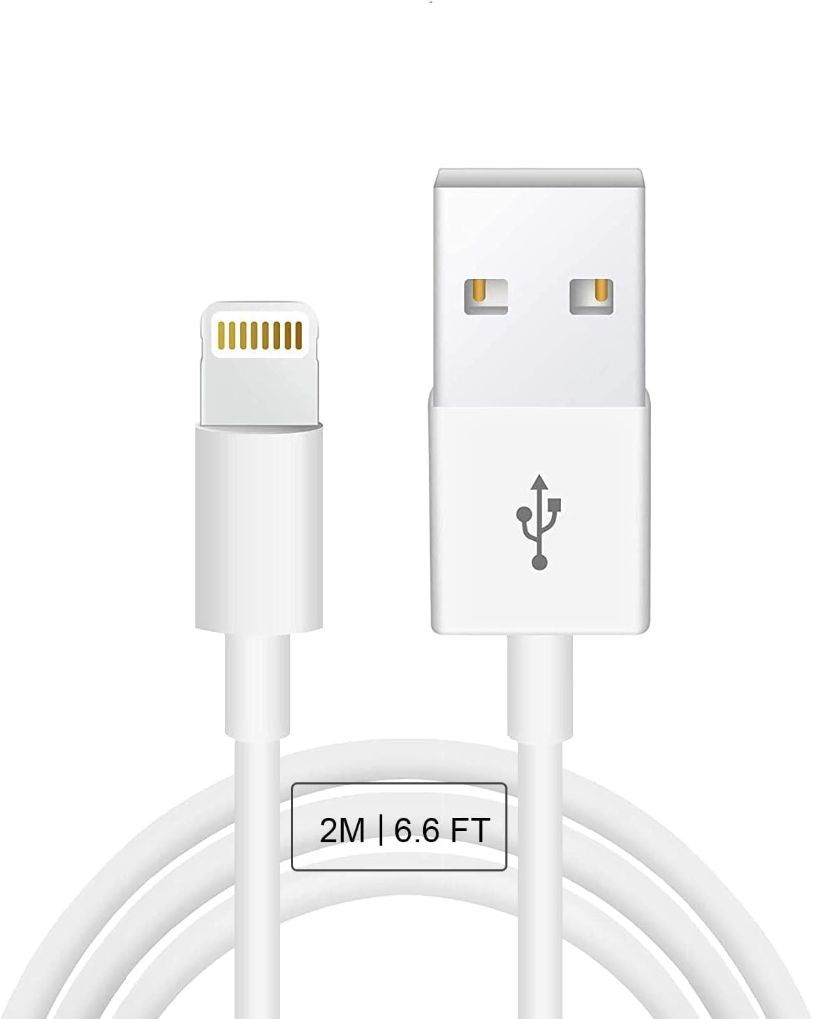 Apple Certified 2M Lightning Cable for iPhone/iPad - Fast Charging