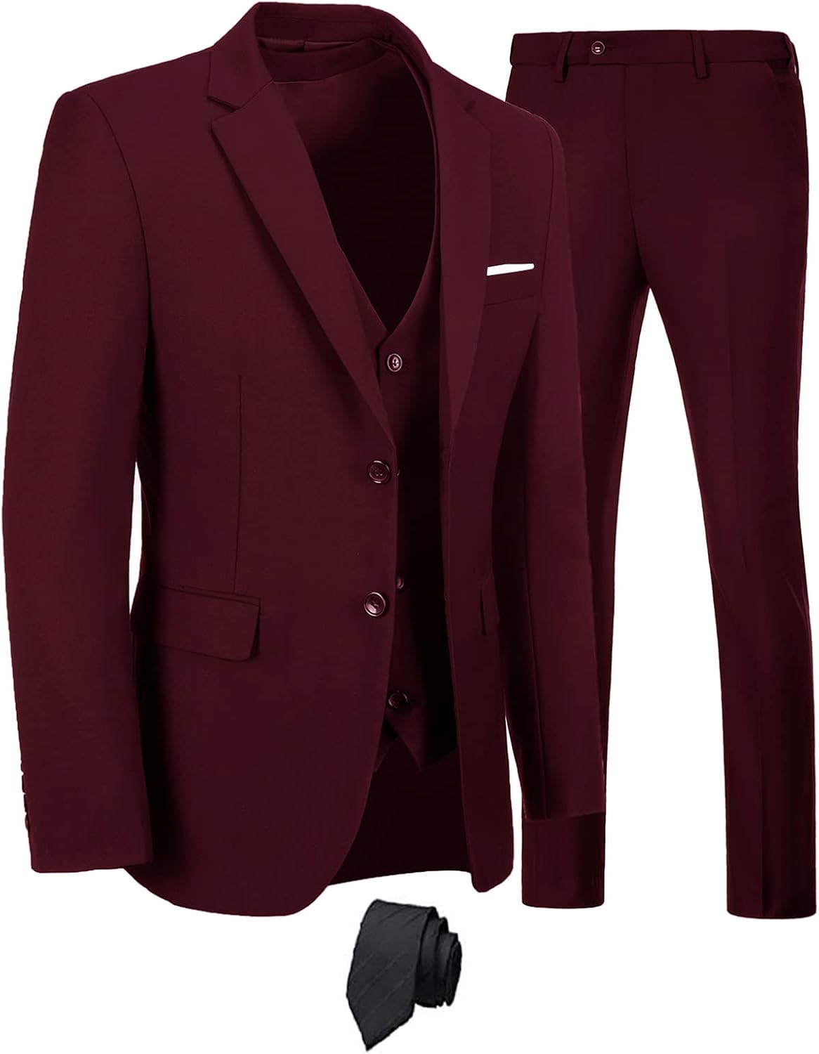 Men's 3 Piece Slim Fit Suit Set for Weddings and Business Events