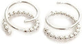 Handmade Bead Loop Twist Earrings Double Hoop for Single Piercing