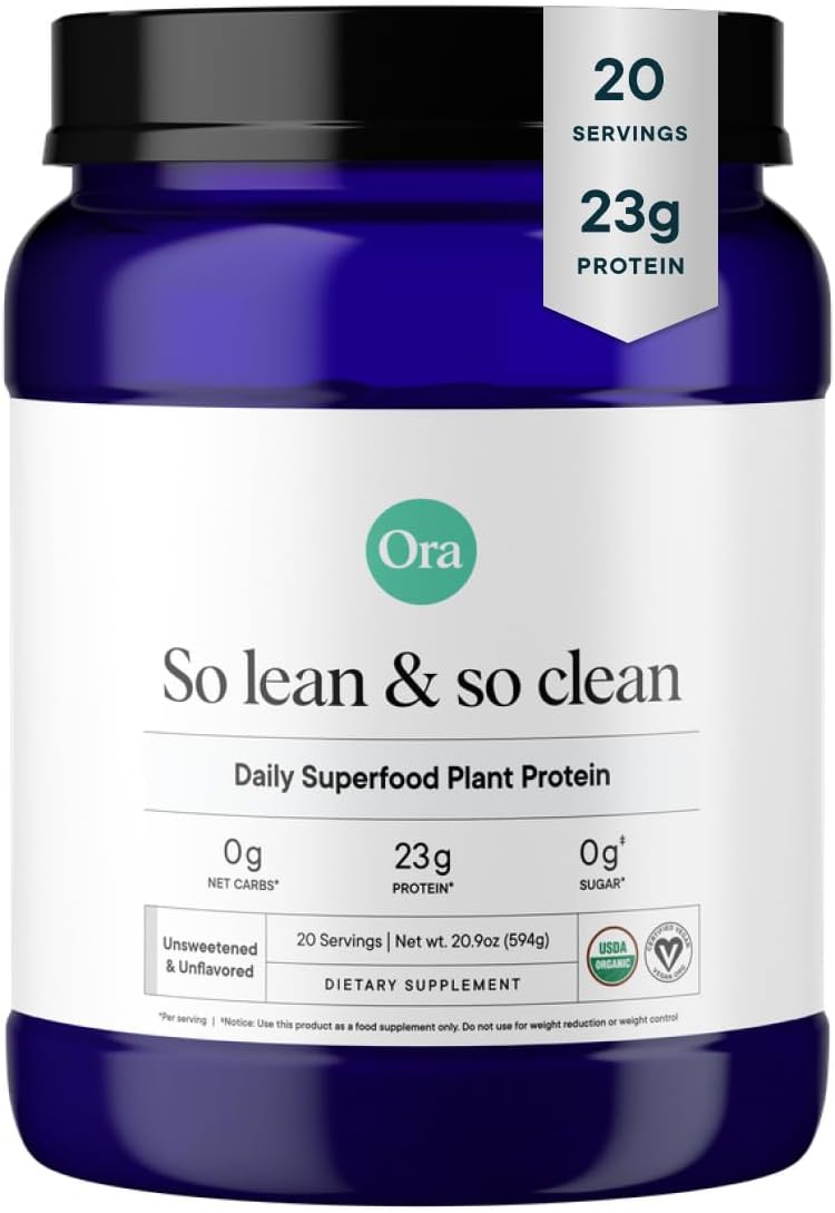 Ora Organic Vegan Protein Powder - 23g Plant Based Protein
