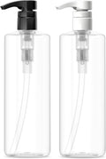 Bar5F 16oz Refillable Lotion Bottles, Leak Proof Pumps, Pack of 2