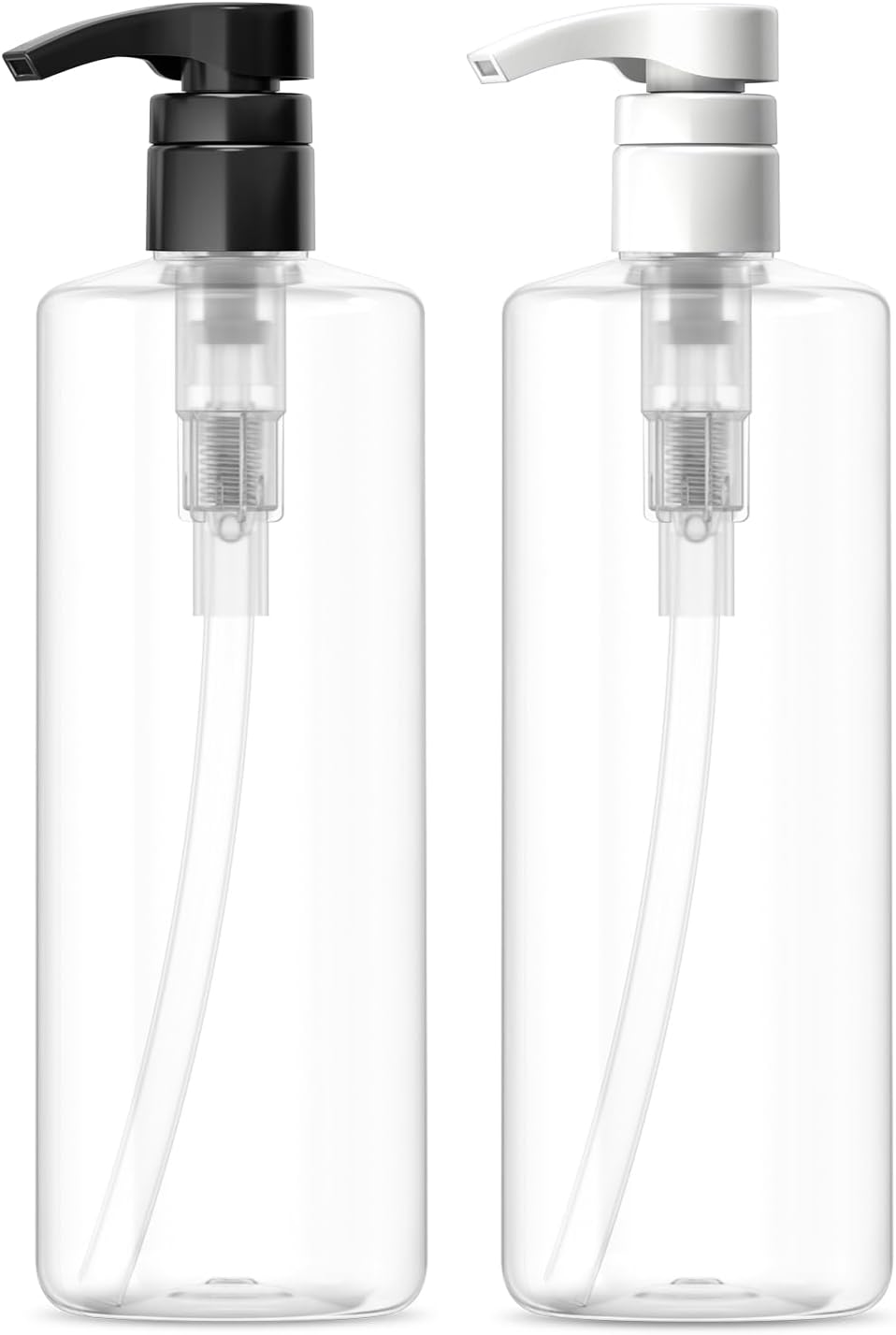 Bar5F 16oz Refillable Lotion Bottles, Leak Proof Pumps, Pack of 2