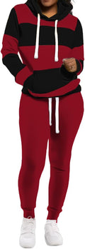 TOPONSKY Womens 2 Piece Tracksuit Long Sleeve Patchwork Set - Cozy