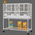 1/2/3-Combo Stacker Center Divided Breeder Bird Cage - Double Rolling