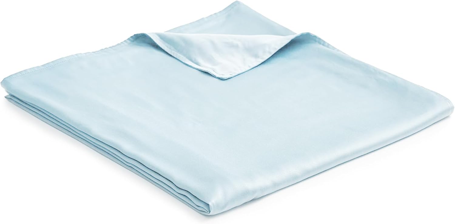 YnM Cooling Duvet Cover for Weighted Blankets - Light Blue