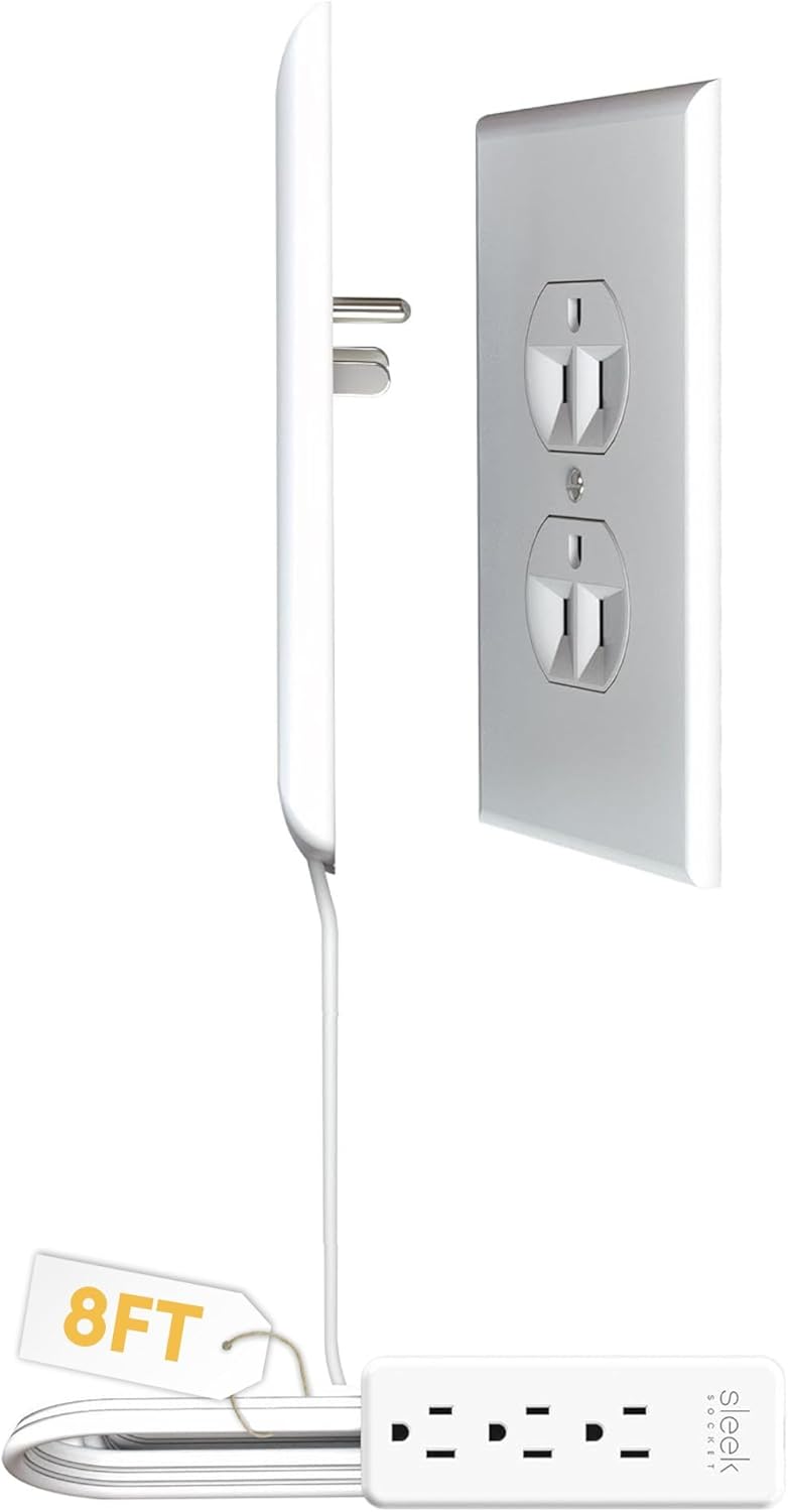Sleek Socket: Hide Bulky Cords Easily