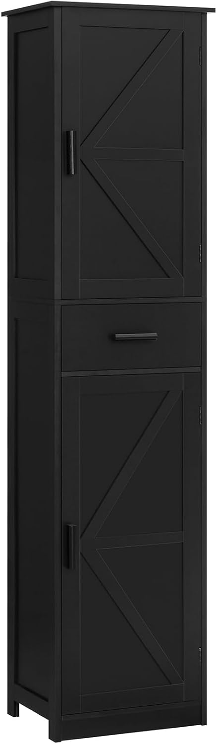 WEENFON Tall Bathroom Cabinet with 6 Shelves & Drawer for Storage