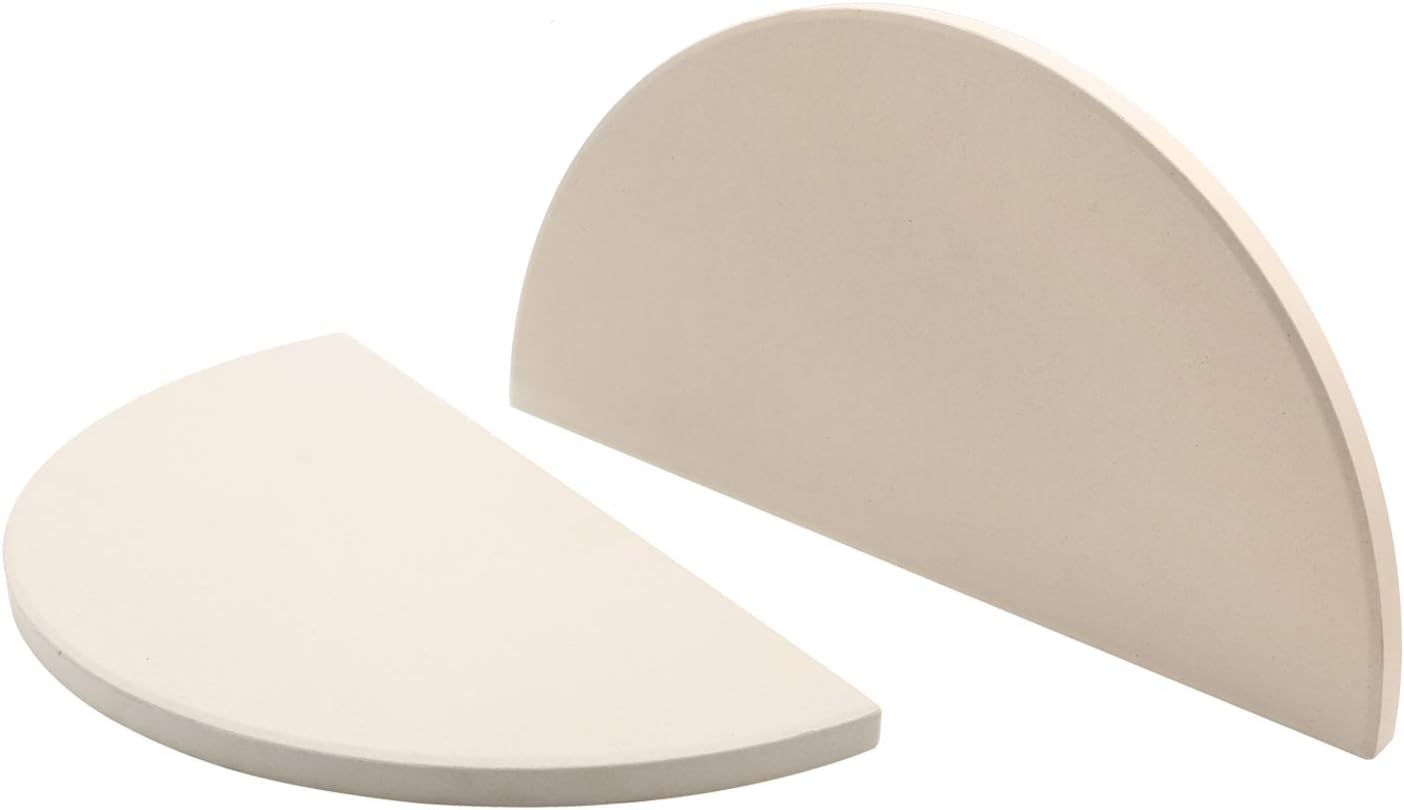 BBQ Future 19.8 Inch Half-Moon Ceramic Heat Deflector Plates