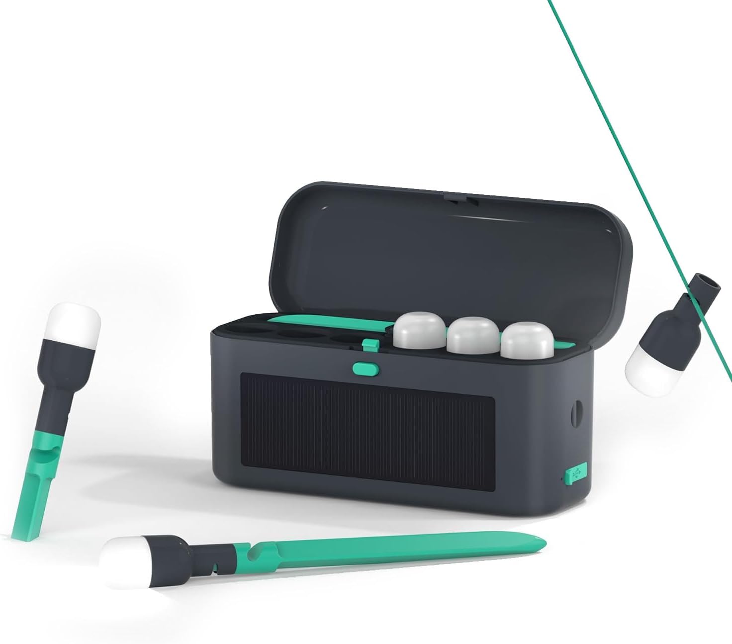 MPOWERD Solar Site Lights: Bright, Stringless & Portable - Illuminate 1,000 Sq ft | Solar & USB Rechargeable