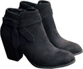 Tie Knot Chelsea Pump Ankle Boots - Comfortable Faux (Style 3Y89)
