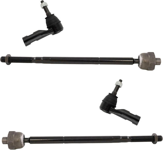 TRQ Front Inner and Outer Tie Rod Set for Ram 1500 Models