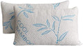 Queen Size Rayon from Bamboo Pillows 2 Pack - Cooling Adjustable