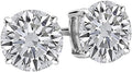 1/4-2 Carat Round Diamond Stud Earrings 4 Prong Screw Back - Classic