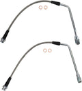 TRQ Stainless Steel Performance Front Brake Hose Kit - Direct Fit