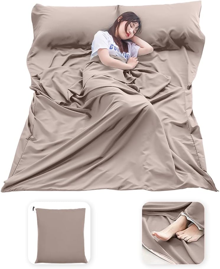MongByYa Portable Sleeping Bag Liner: Clean Sleep Anywhere!