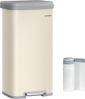 Kitchen Trash Can 18-Gallon Stainless Steel - Tall Space-Saving